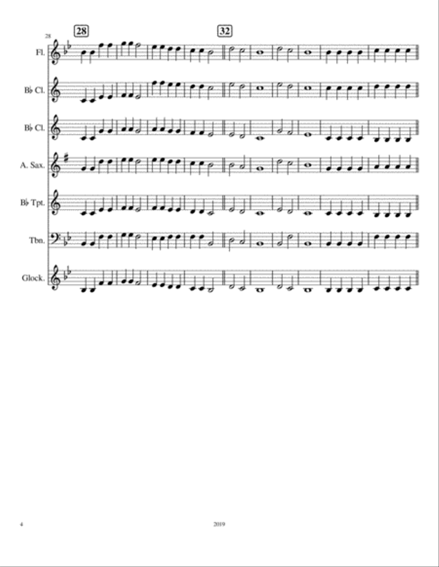 Childhood Memories Concert Band scores gallery preview page 4