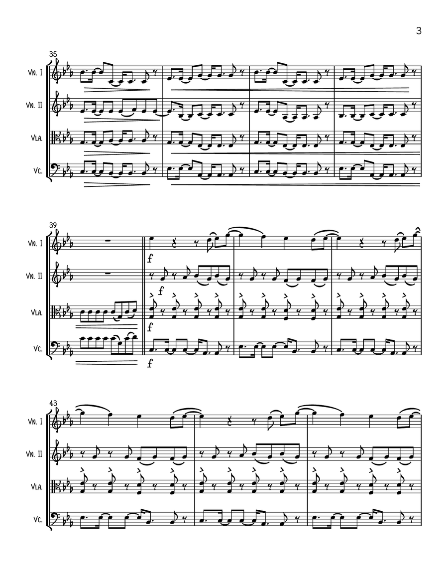 Give Me Everything (Tonight) String Quartet scores gallery preview page 3