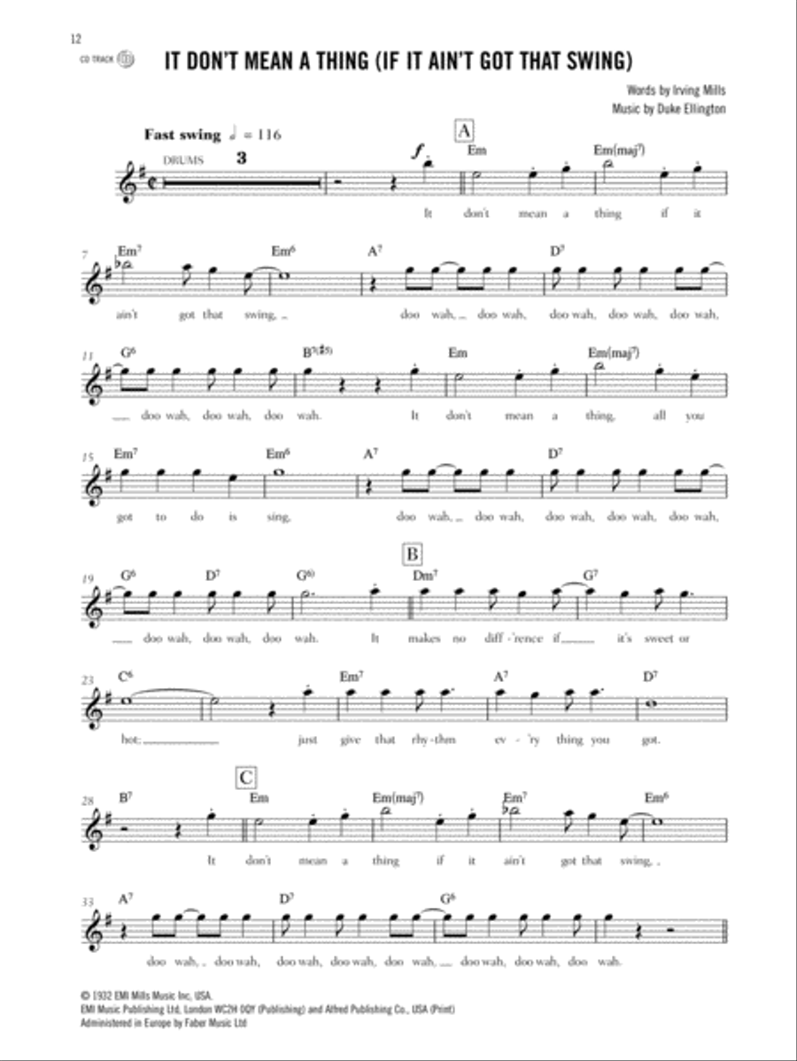 Authentic Jazz Play-Along -- It Don't Mean a Thing Alto Saxophone scores gallery preview page 3