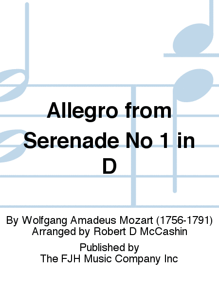 Allegro from Serenade No 1 in D
