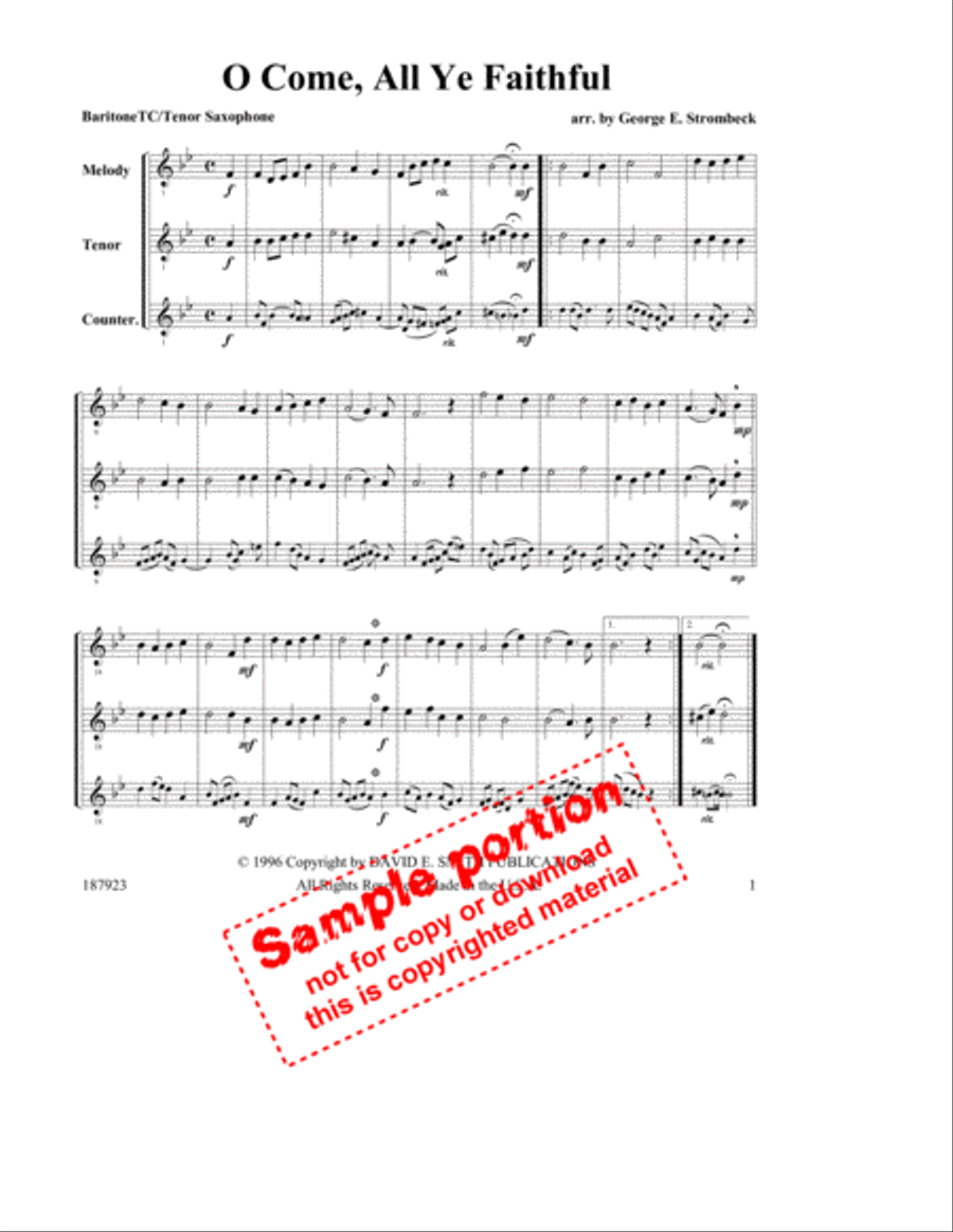 Hymns For Multiple Instruments- Vol. II, Bk9- Bar.TC/Tenor saxophone Large Ensemble scores gallery preview page 2