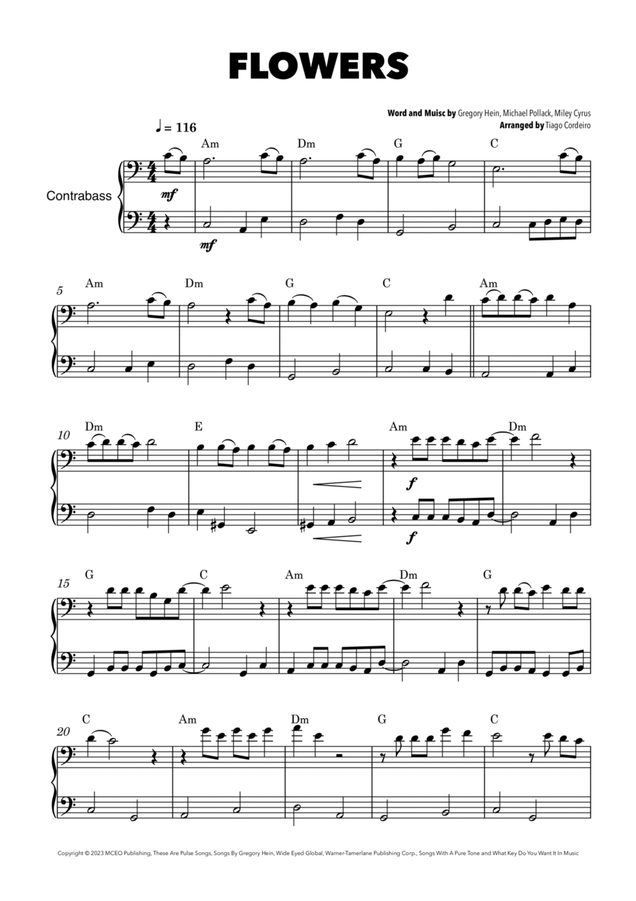 Flowers Flowers String Duet scores gallery preview page 1