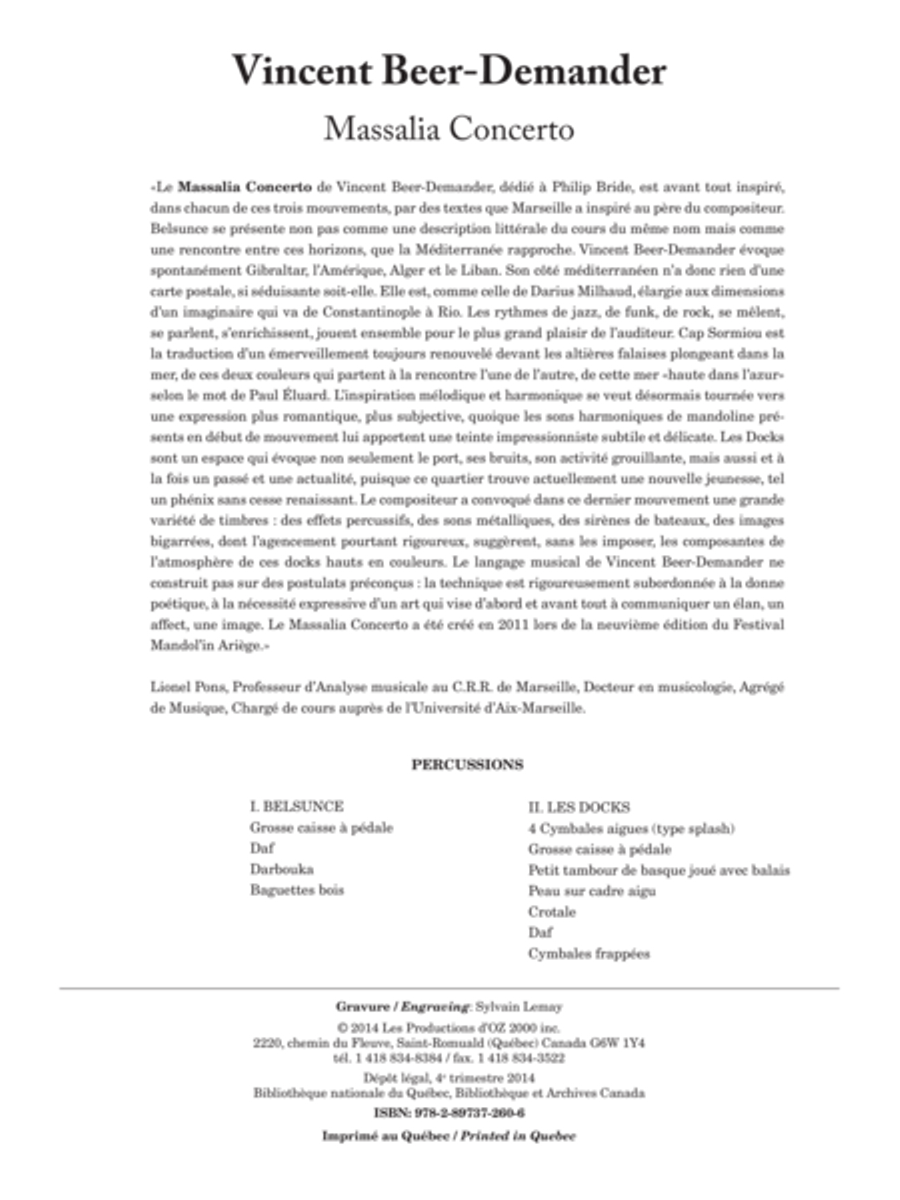 Massalia Concerto Orchestra scores gallery preview page 1