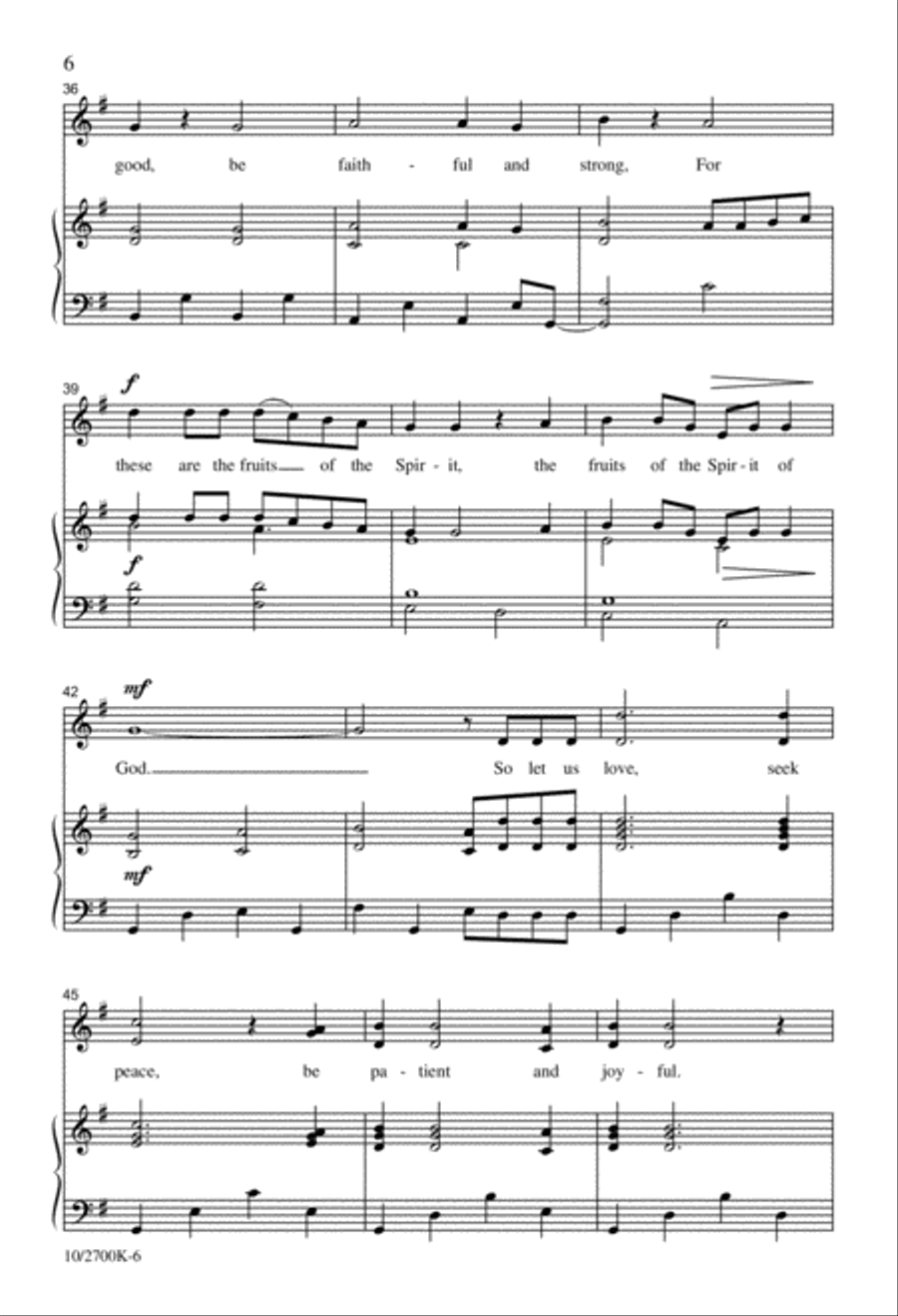 The Fruits of the Spirit Unison Choir scores gallery preview page 7