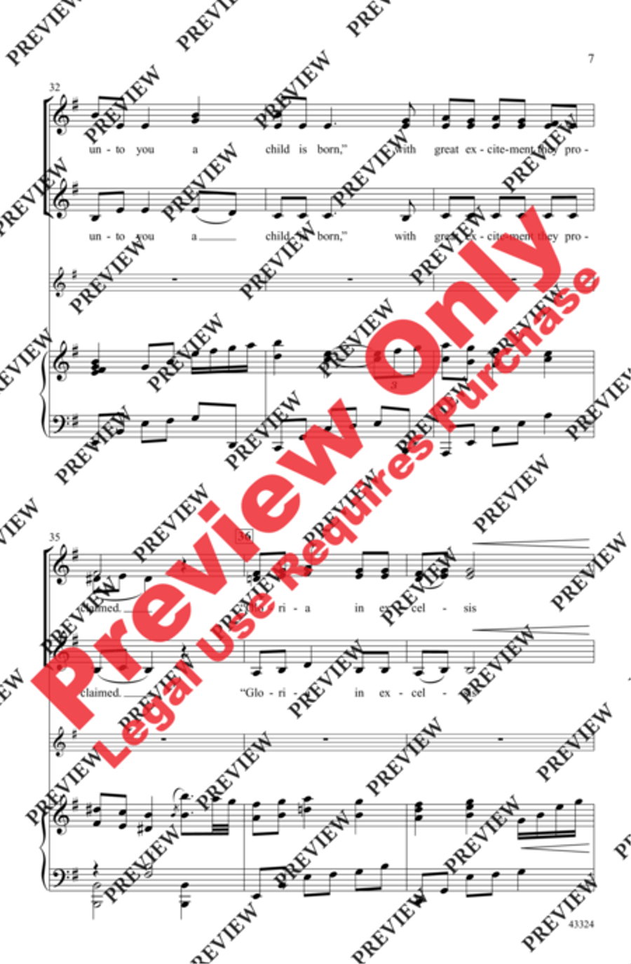 A Midwinter Carol Women's Choir scores gallery preview page 7