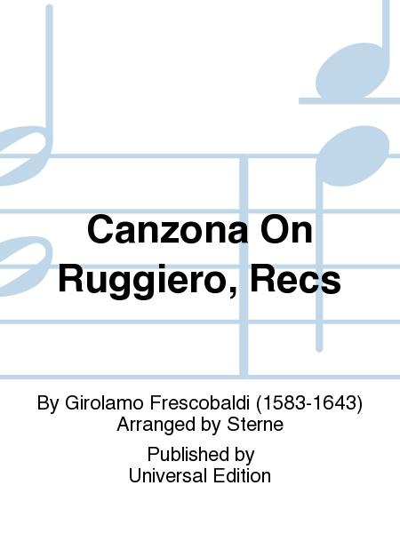 Canzona on Ruggiero, Recs