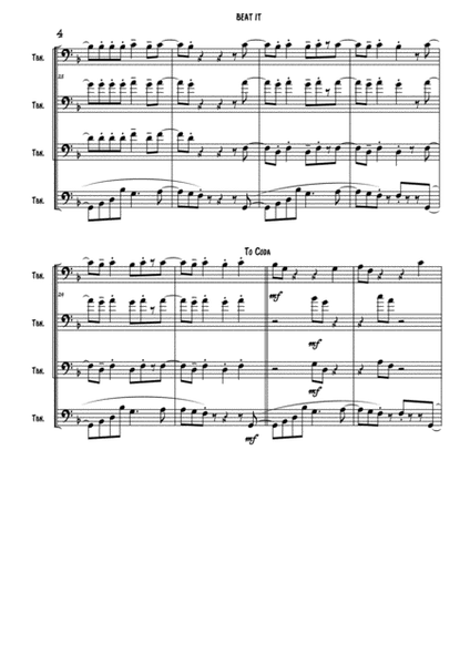 Beat It - Trombone Quartet image number null