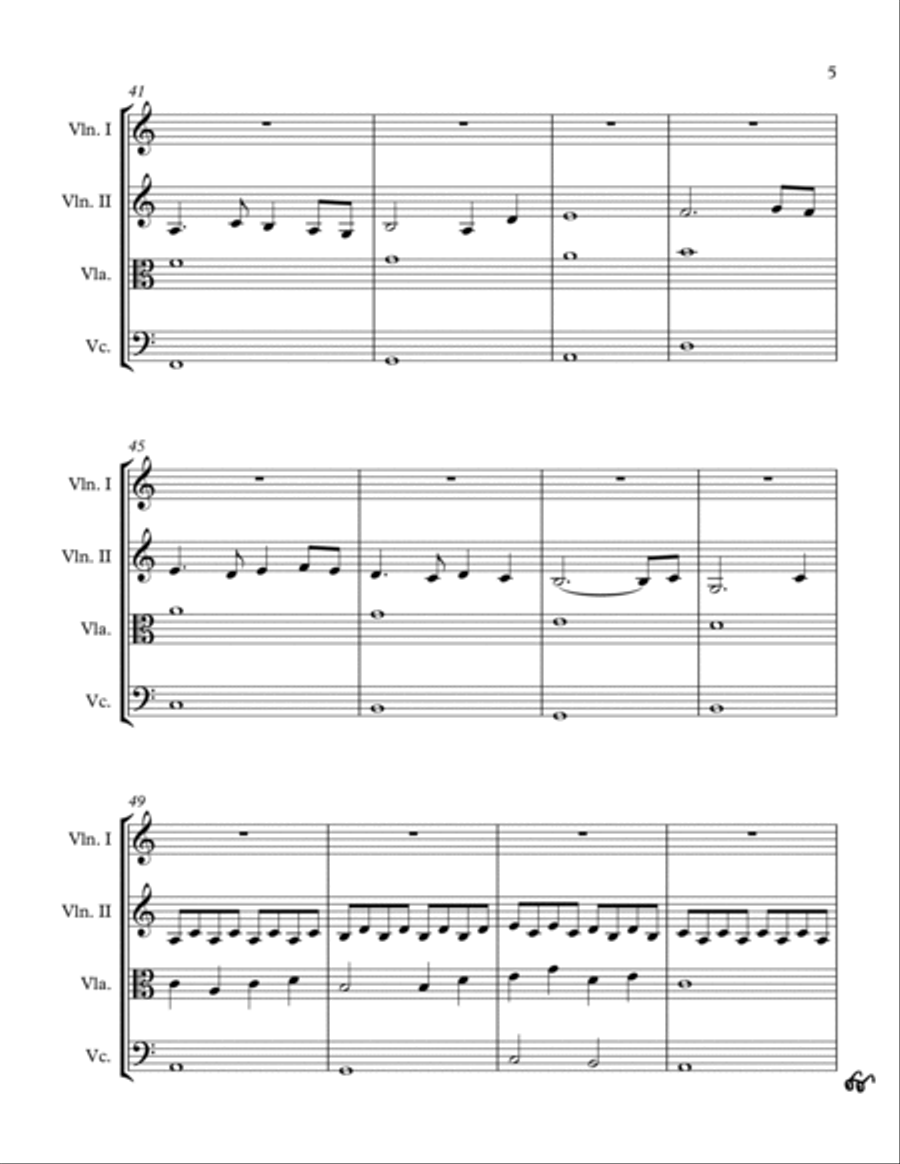 Dreaming Of - String Quartet String Quartet scores gallery preview page 5