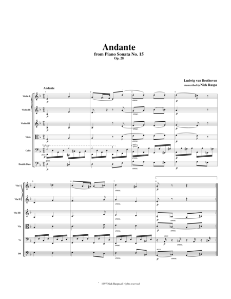 Andante from Piano Sonata 15 image number null