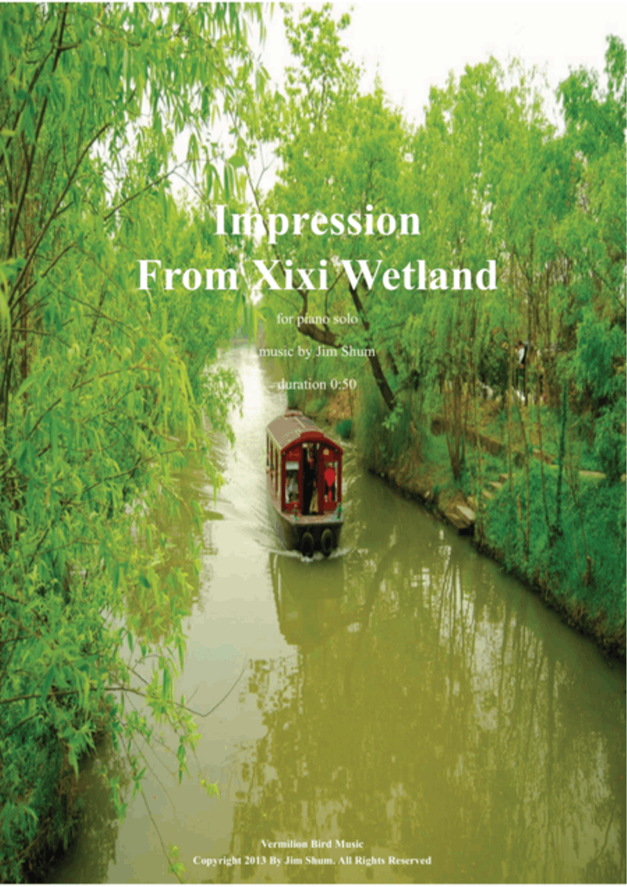 Impression From Xixi Wetland Piano Solo scores gallery preview page 1