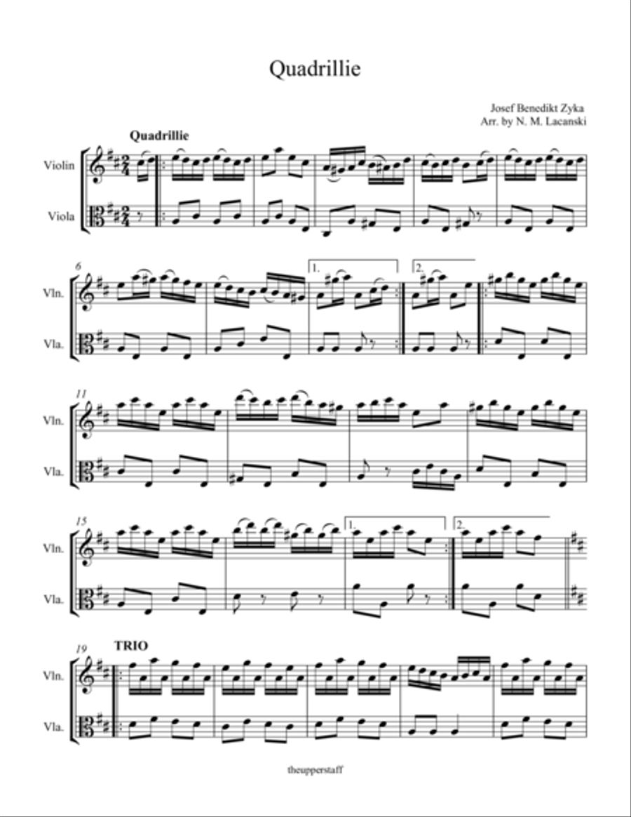Quadrillie Quadrillie String Duet scores gallery preview page 1