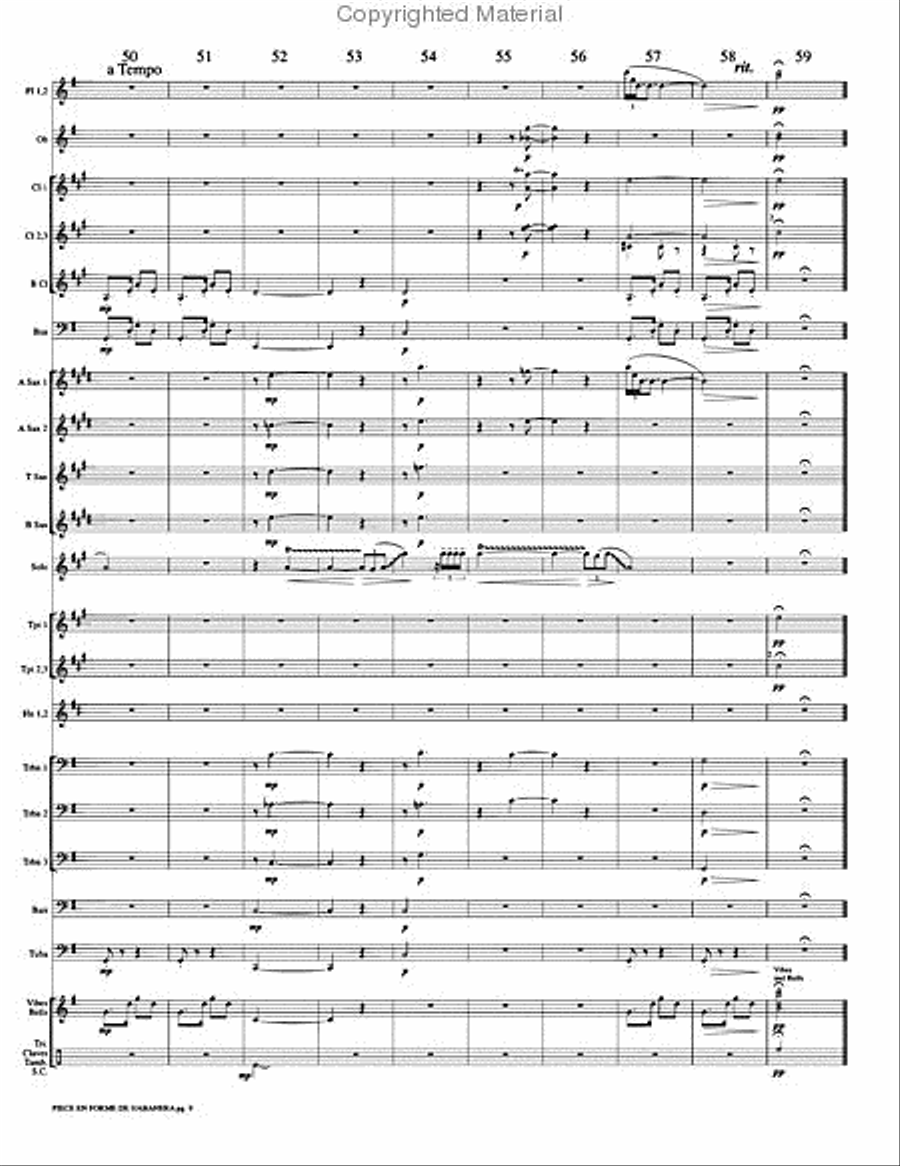 Piece en Forme de Habanera Concert Band scores gallery preview page 12