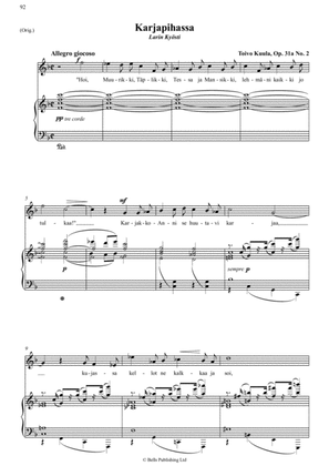 Karjapihassa, Op. 31a No. 2 (Original key. F Major)
