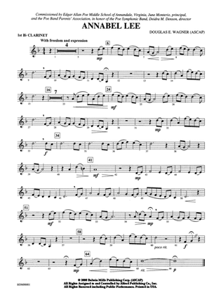 Annabel Lee: 1st B-flat Clarinet