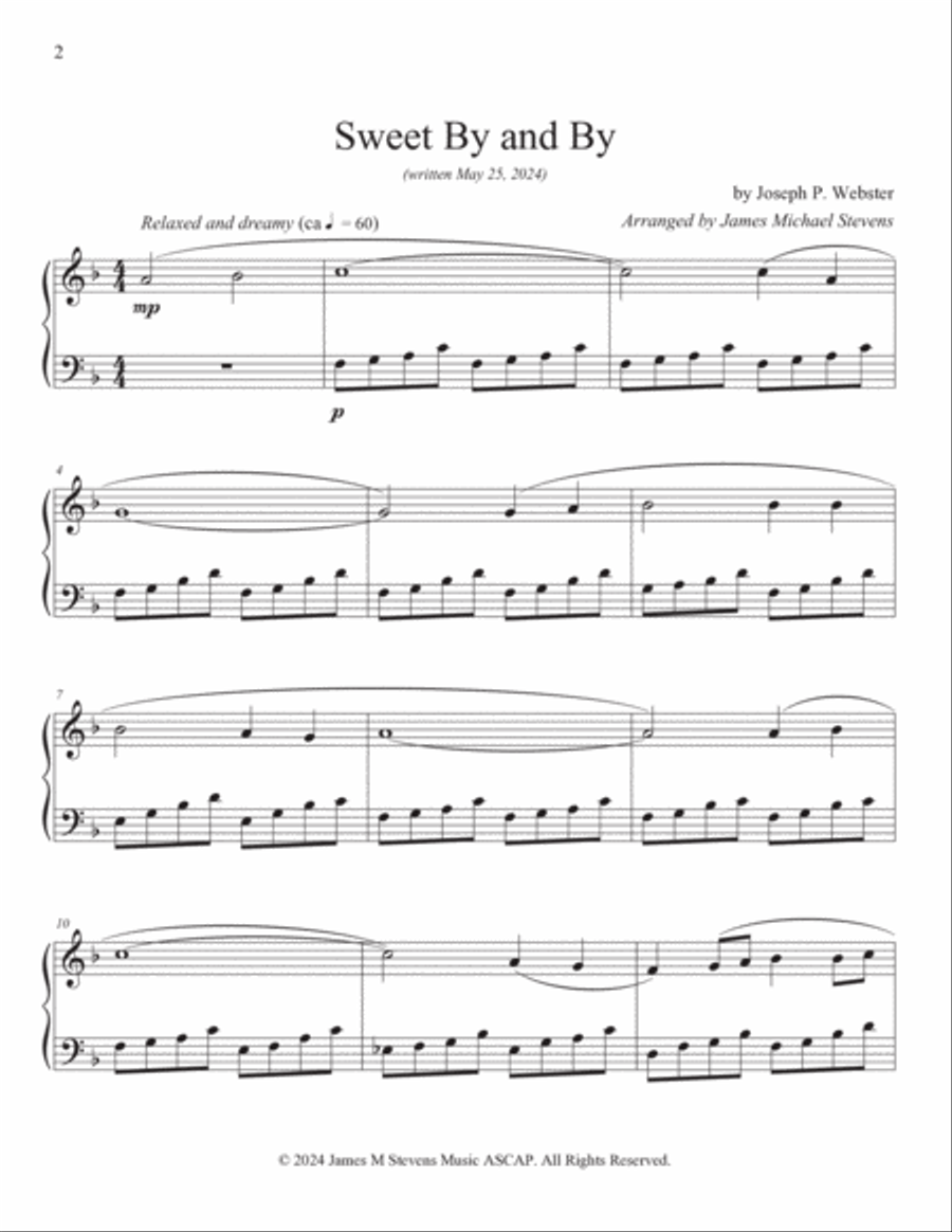 Sweet By and By - Hymnfelt Piano Piano Solo scores gallery preview page 2