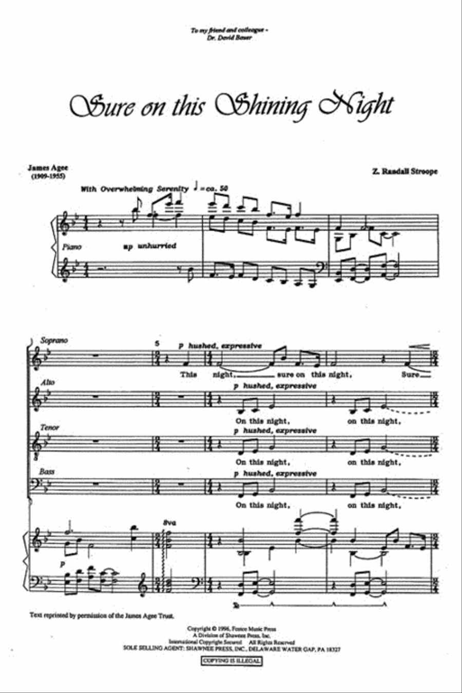 Sure on This Shining Night 4-Part scores gallery preview page 2