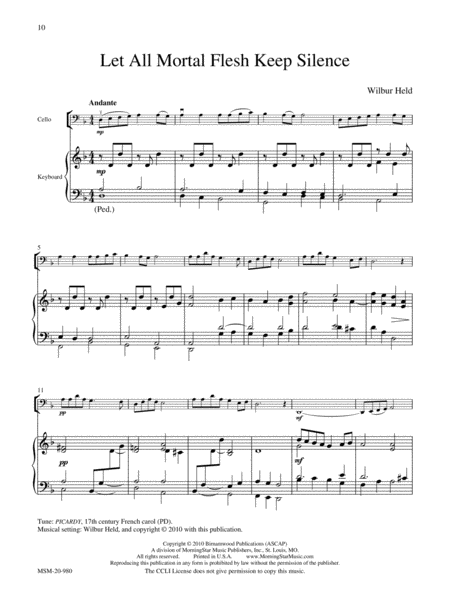Five Hymn Preludes for Cello and Keyboard image number null
