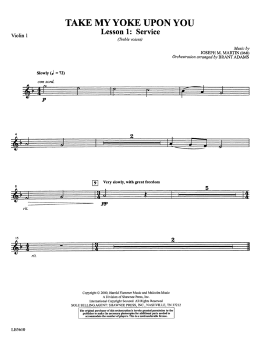 Colors of Grace - Lessons for Lent (New Edition) (Orchestra Accompaniment) - Violin 1 Choir scores gallery preview page 6
