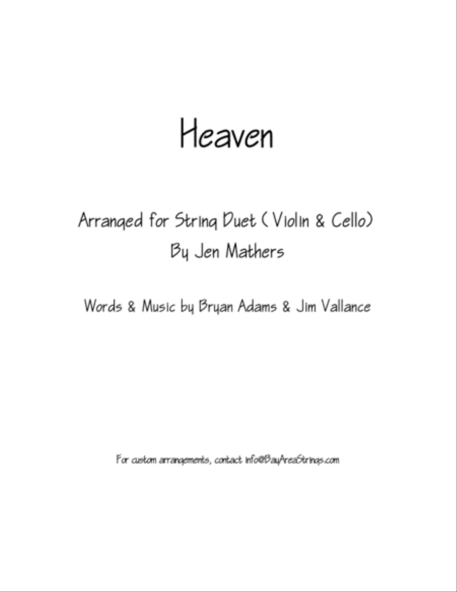 Heaven String Duet scores gallery preview page 1
