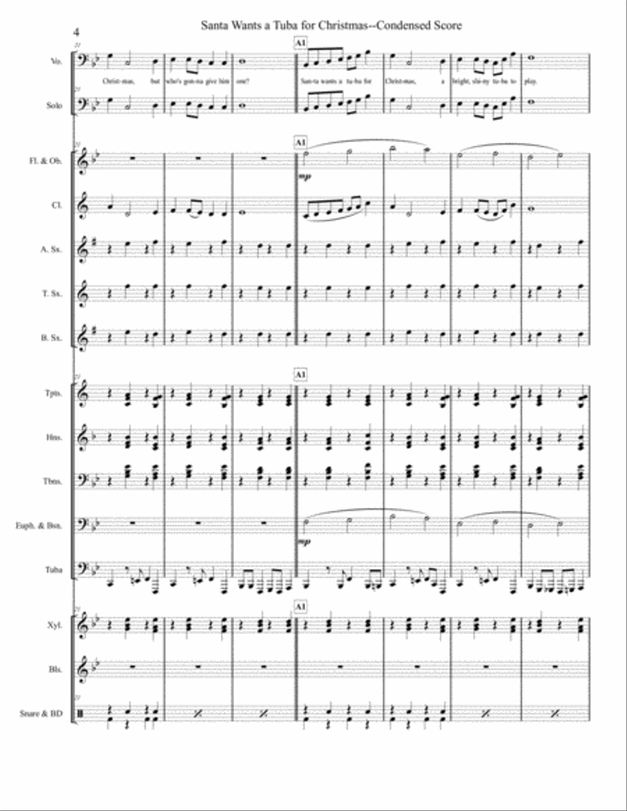 Santa Wants A Tuba For Christmas - Band Concert Band scores gallery preview page 4