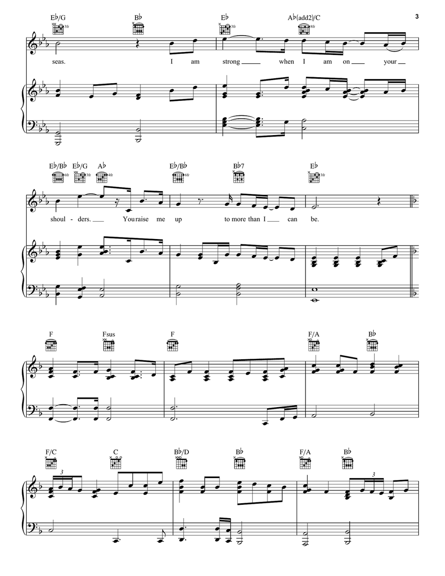 You Raise Me Up You Raise Me Up Acoustic Guitar scores gallery preview page 3