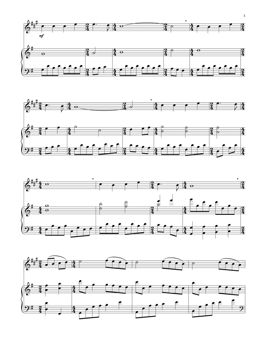 Angels We Have Heard On High Clarinet Solo scores gallery preview page 3