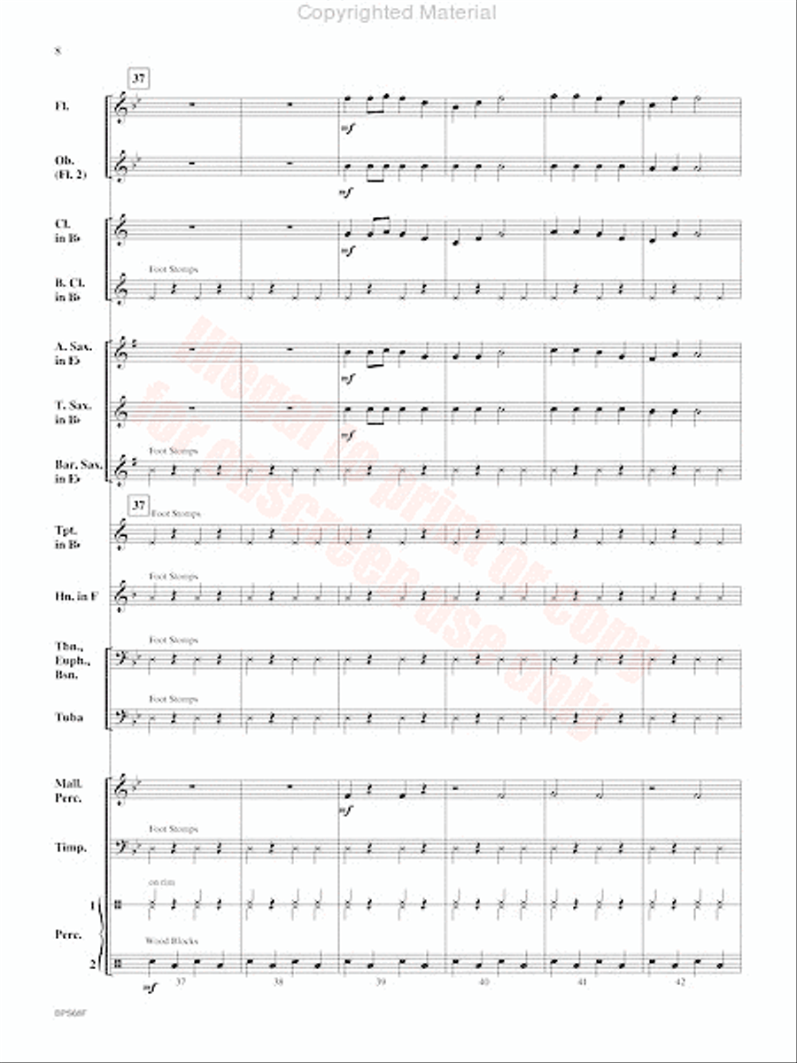 Santa's Toy March Concert Band scores gallery preview page 9
