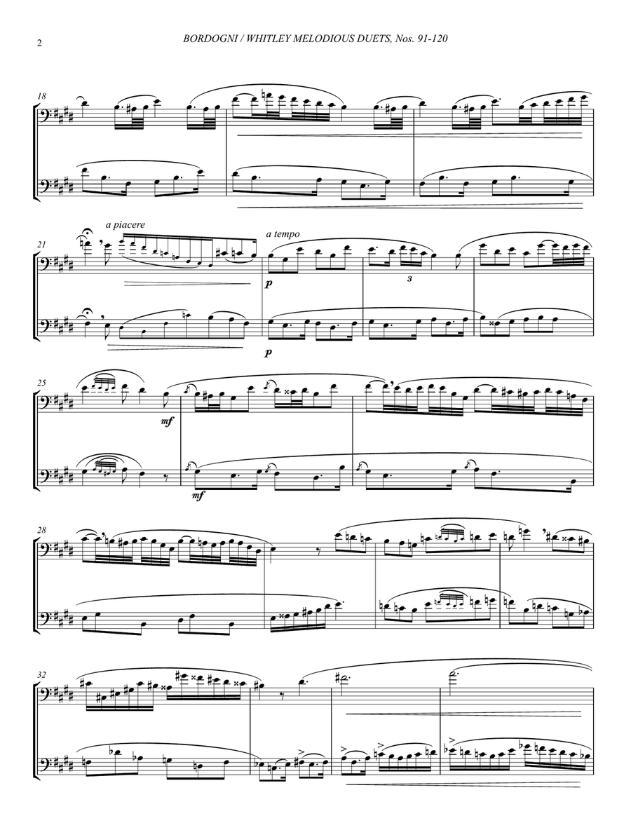 Melodious Duets for Trombones, Book III 91-120 Trombone Duet scores gallery preview page 2