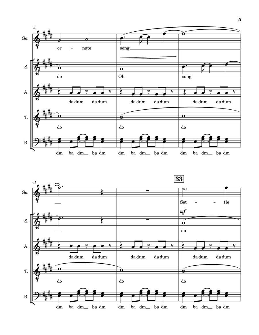Medley: Ragged Wood with Lorelai 4-Part scores gallery preview page 5