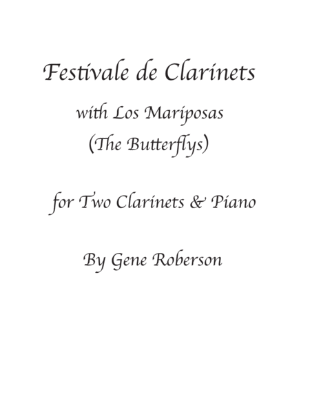 Festivale de Clarinets with The Butterfly Two Clarinets image number null