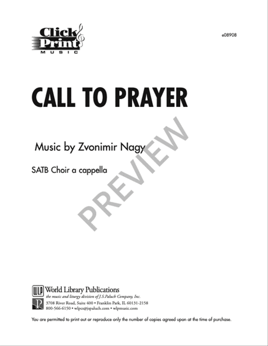 Call to Prayer 4-Part scores gallery preview page 3