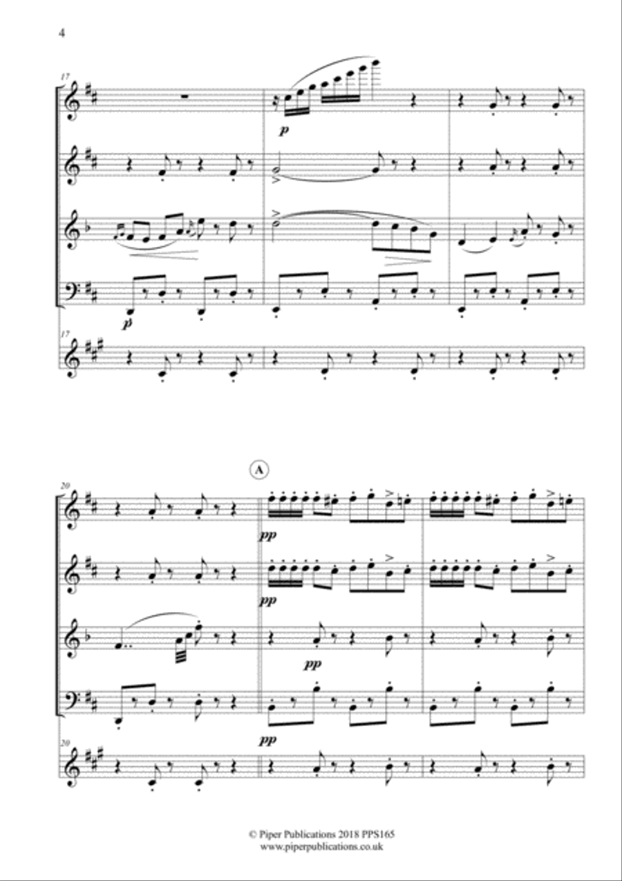 A. CZIBULKA GAVOTTE STEPHANIE Woodwind Quintet scores gallery preview page 5