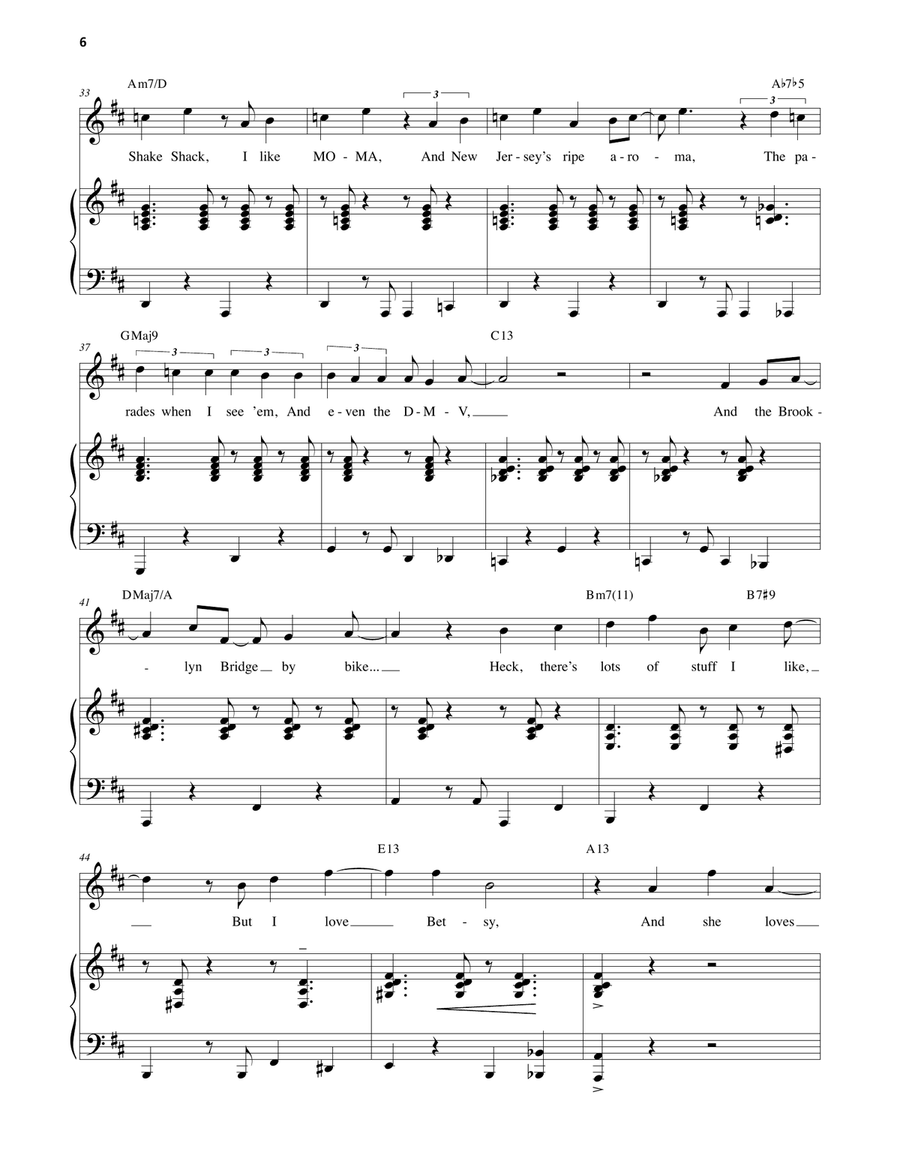 I Love Betsy (from Honeymoon in Vegas) Voice scores gallery preview page 3