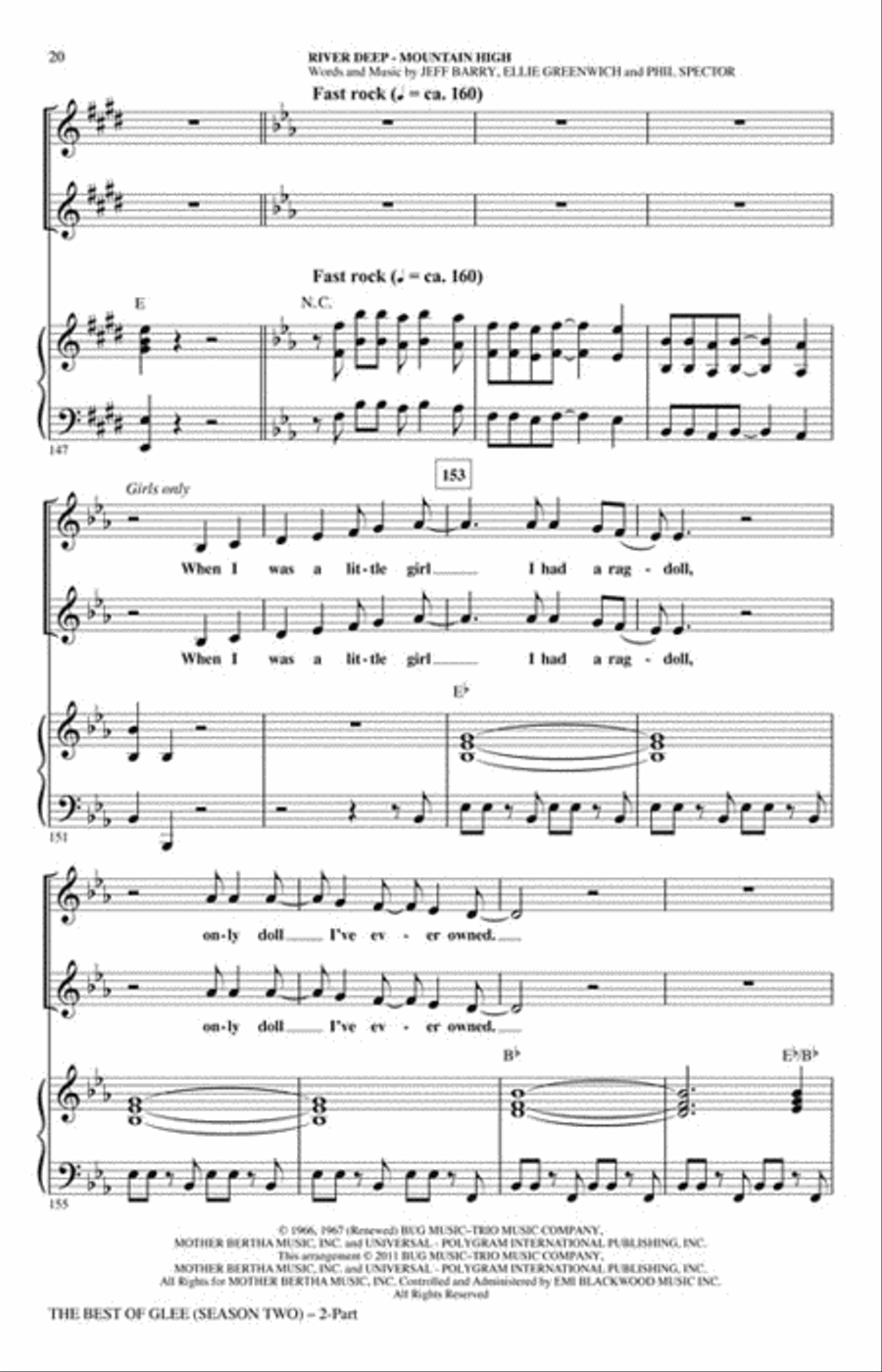 The Best of Glee – Season Two (Medley) 2-Part scores gallery preview page 6