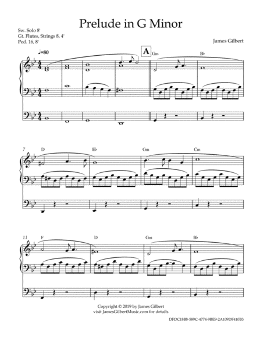 Prelude In G Minor Organ Solo scores gallery preview page 2