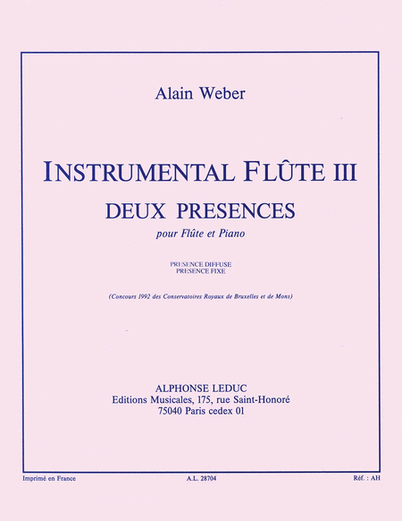 Instrumental Flute 3: 2 Presences (flute & Piano)