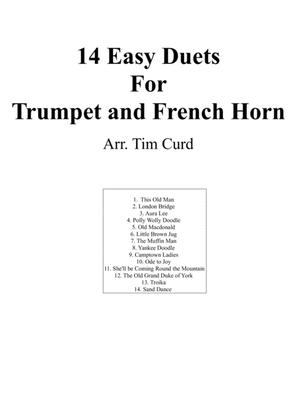 Book cover for 14 Easy Duets For Trumpet And French Horn