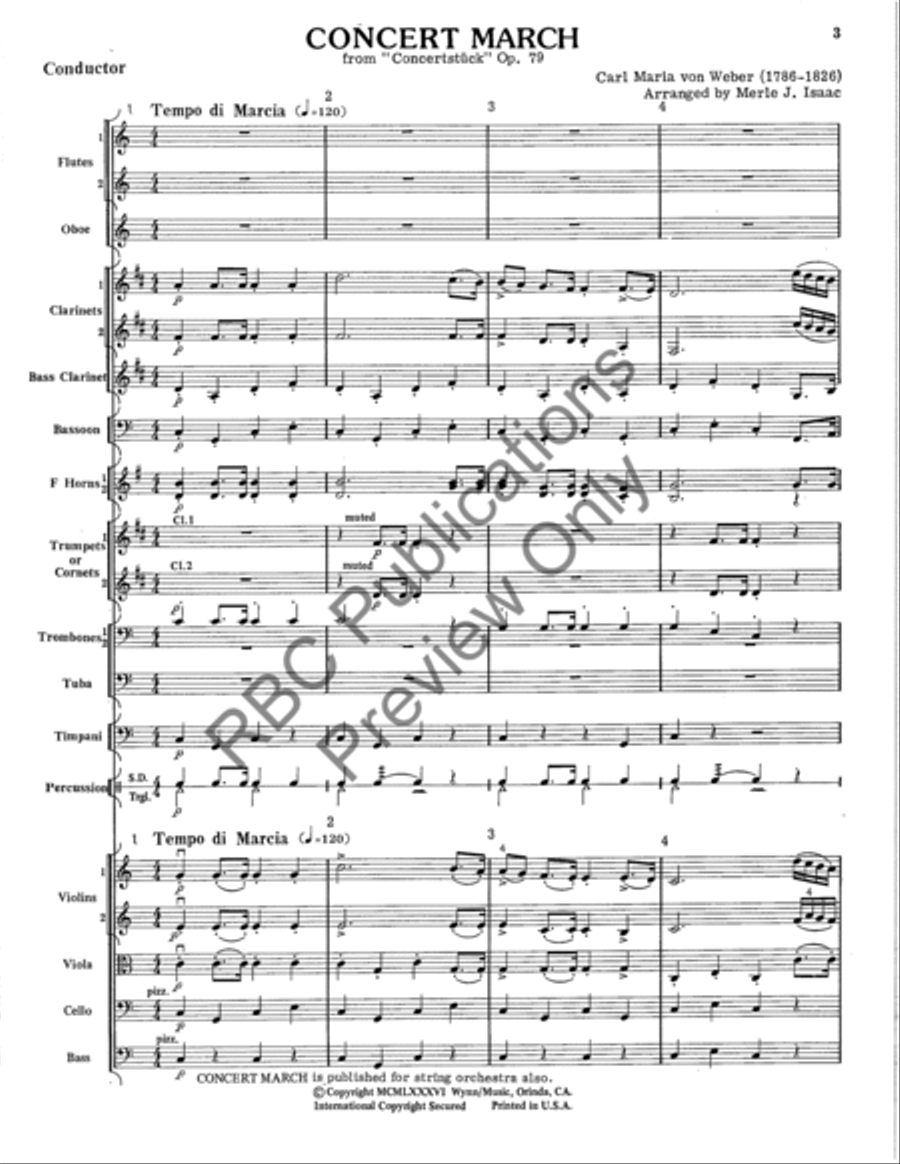 Concert March Full Orchestra scores gallery preview page 4