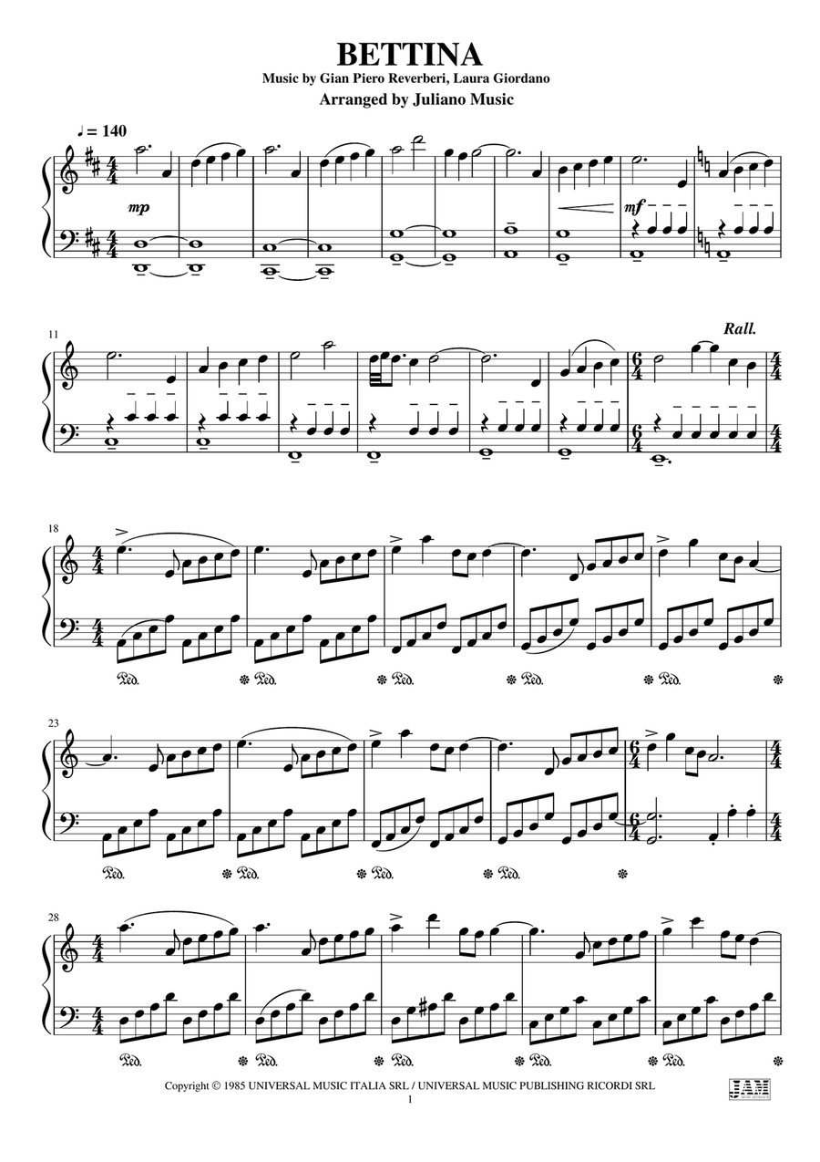 Rondo Veneziano Piano Solo scores gallery preview page 3