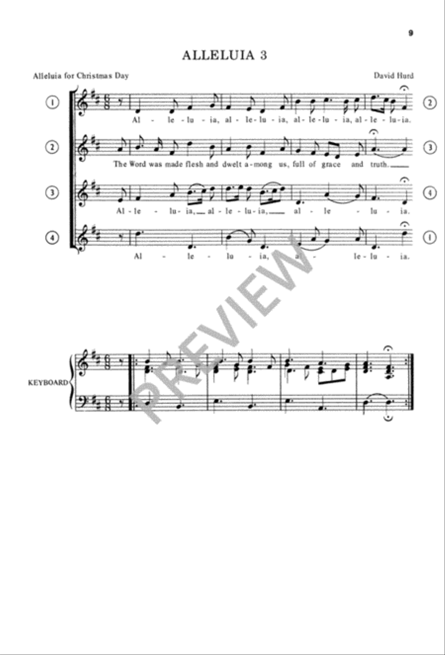 Six Alleluia Canons 4-Part scores gallery preview page 10
