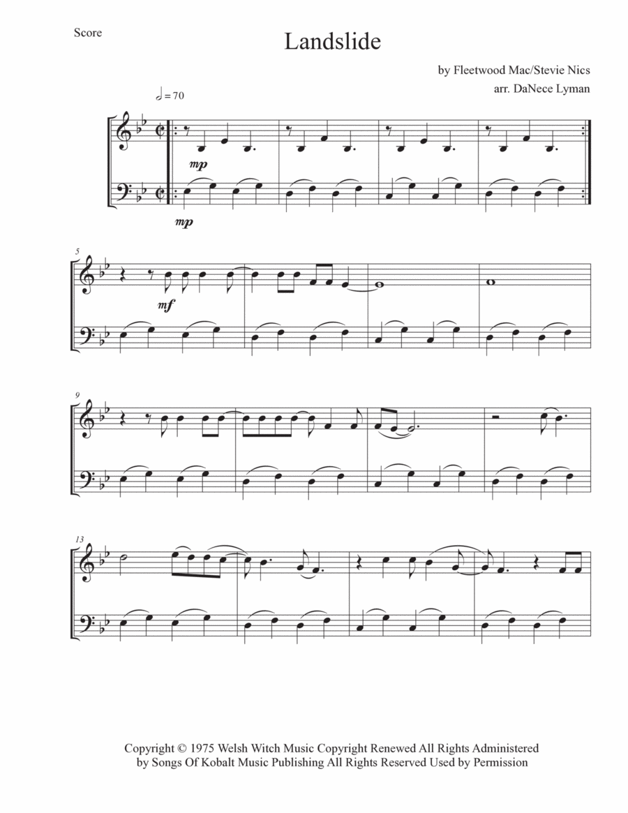 Landslide Landslide String Duet scores gallery preview page 1