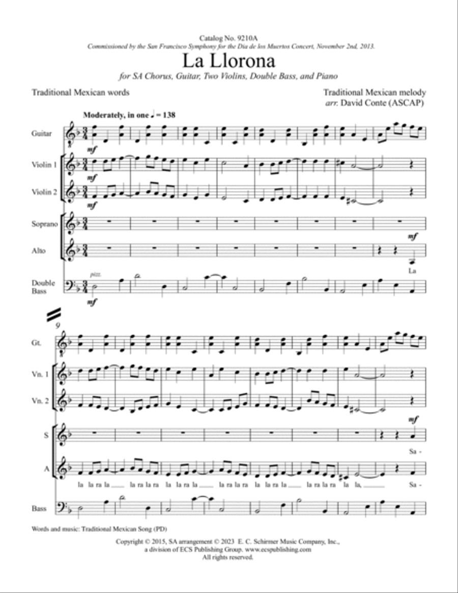 La Llorona Choir scores gallery preview page 3