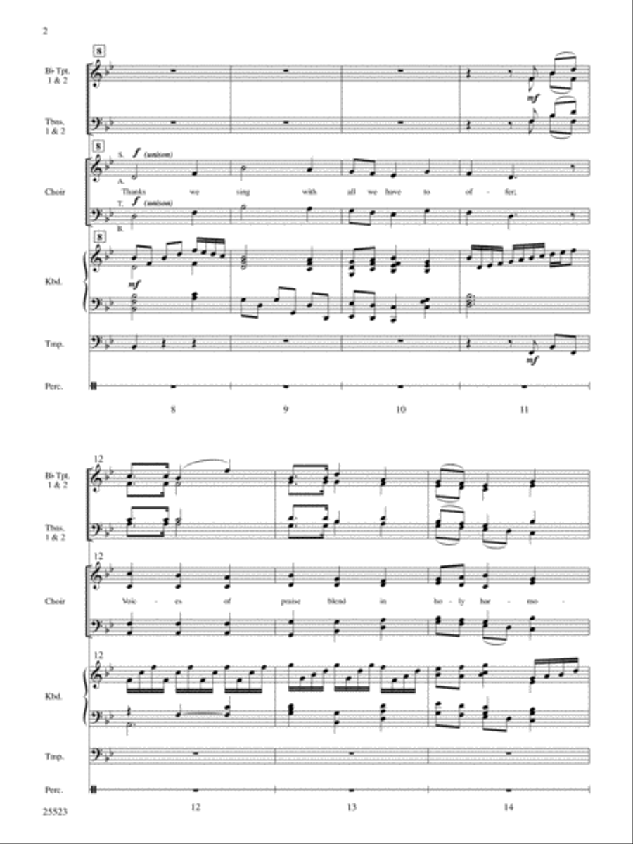 Thanks We Sing Choir scores gallery preview page 3