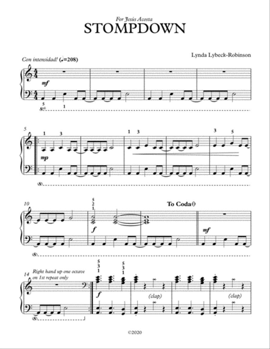 Stompdown Piano Solo scores gallery preview page 1