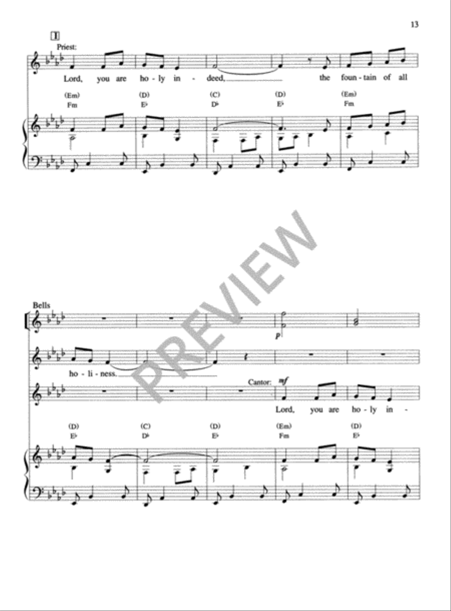 Eucharistic Prayer II - Full Score 4-Part scores gallery preview page 15