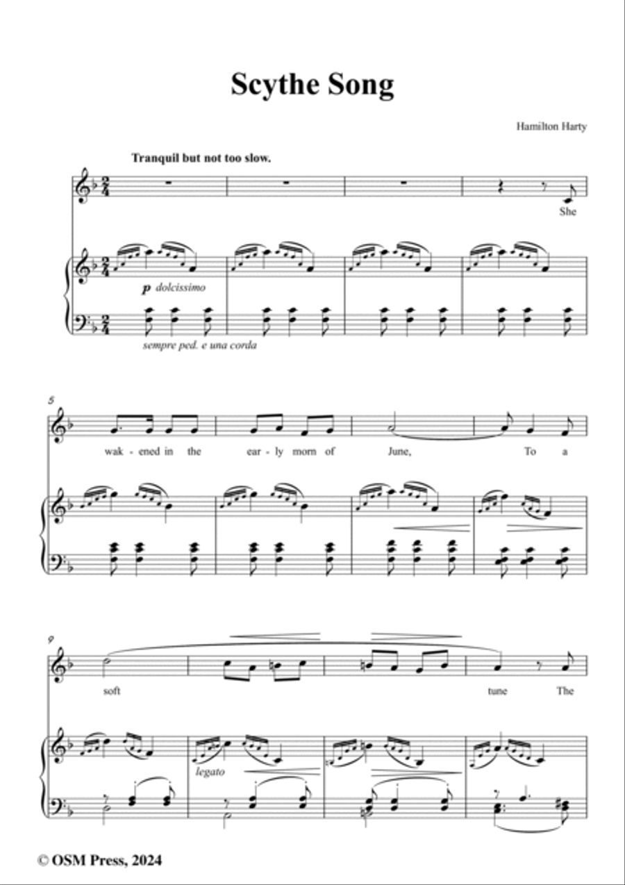Harty-Scythe Song,in F Major Voice scores gallery preview page 2