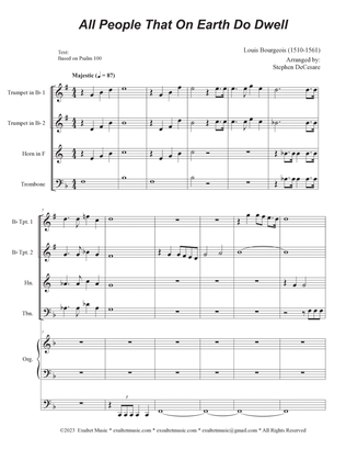 All People That On Earth Do Dwell (Duet for Tenor and Bass solo) (Full Score) - Score Only