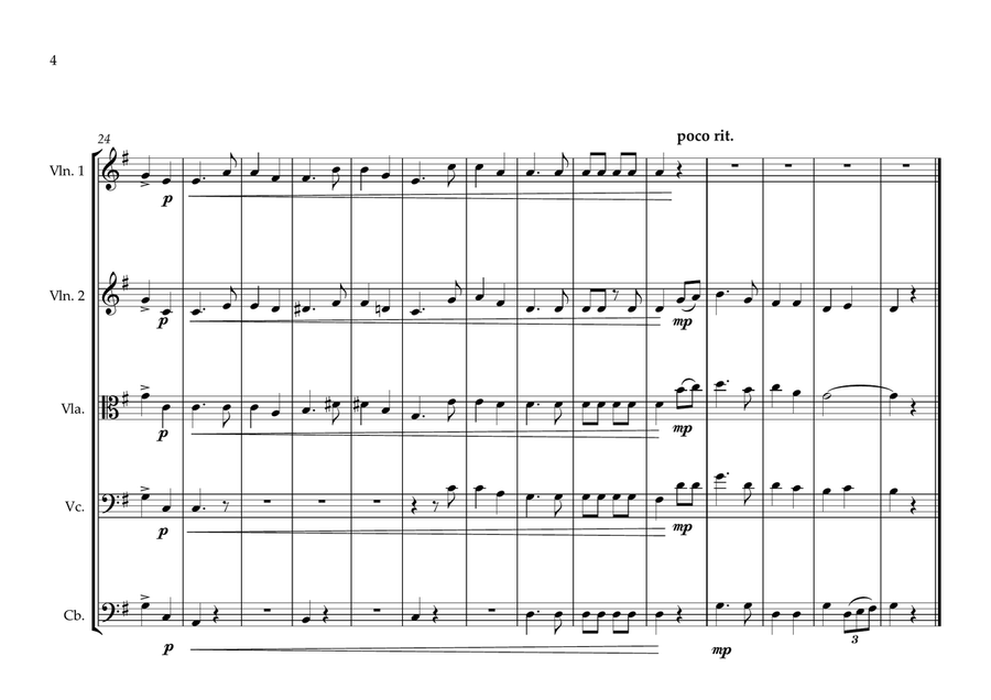 Katanga Provincial Anthem for String Orchestra String Orchestra scores gallery preview page 4