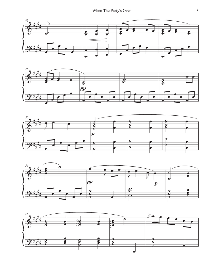 When The Party's Over Harp scores gallery preview page 3