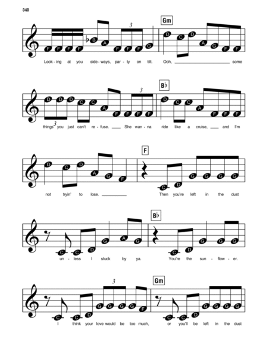 Sunflower (from Spider-Man: Into The Spider-Verse) Easy Piano scores gallery preview page 3